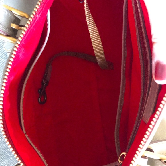 Dooney & Bourke Florentine Olivia Satchel / Light Taupe - Picture 9 of 14